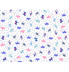 514 Ткань Фланель (Веселая лошадка)