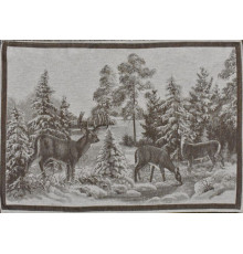 07С-39 Полотенце "Олени" коричневый