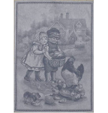 07С-39 Полотенце "Пасхальный день" синий