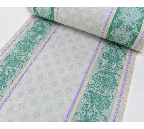 17-12 Холст жаккардовый (Узорный) изумрудный