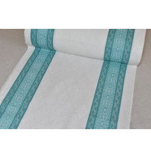 21-16 Холст жаккардовый (Орнамент) изумрудный-зелёный