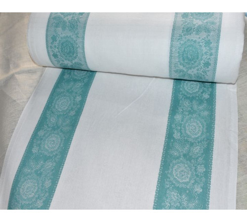 21-16 Холст жаккардовый Полевые цветы (зелёный)