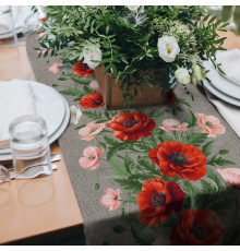 21/61 Дорожка на стол 50*150 (Королевские маки)