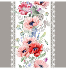 61 Ткань Дорожка (Маки)