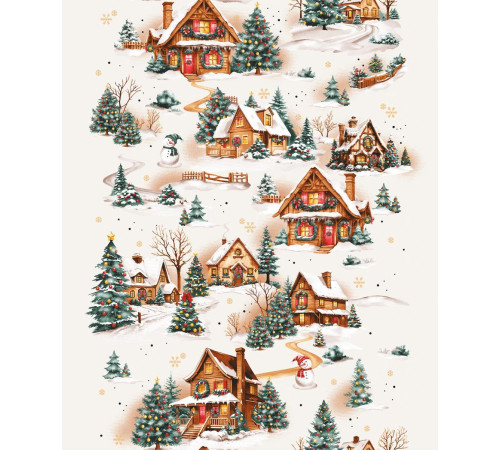 21/61 Дорожка на стол 50*150 (Снеговики) вид 2