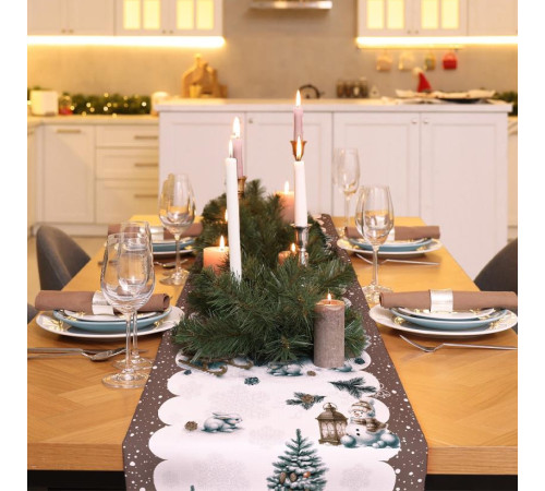 21/61 Дорожка на стол 50*150 (Весёлый Новый год) вид 2