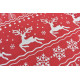 Ткань Рогожка (Олени на красном)
