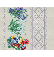 902 Ткань Рогожка (Лесные цветы) 