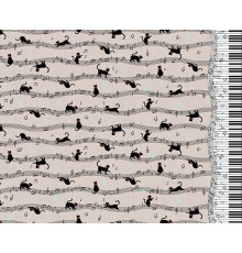 904 Ткань Рогожка (Льняные ноты)