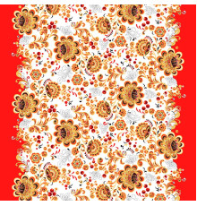 904 Ткань Рогожка (Новая хохлома)