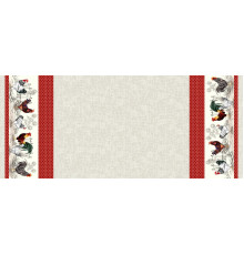 902 Ткань Рогожка (Птичий двор)