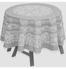 07с-24 Скатерть круглая "Восточный мотив" серый(6) d178