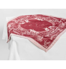 19с-12 Скатерть "Рождественская ночь" 84*84 красный