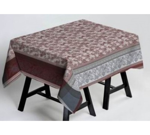 Скатерть "Новая оранжерея" серый-бордо 140*170