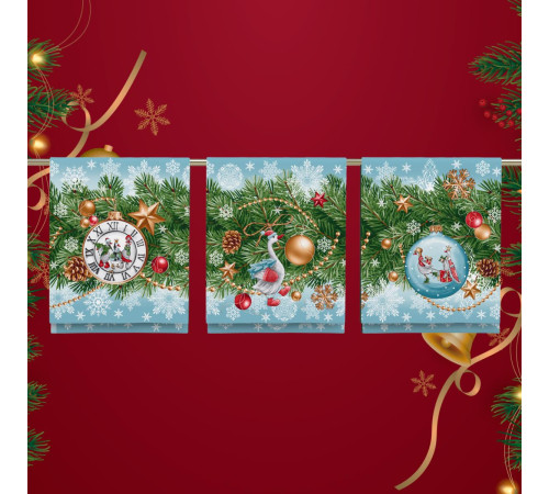 22/149 Набор полотенец (Новогодние гуси) 45*60 см - 3 шт.