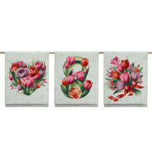 22/149 Набор полотенец (Розовые тюльпаны) 45*60 см