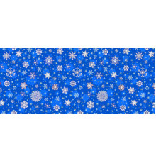 149 Полотно вафельное 150 см (Снежинки) синий