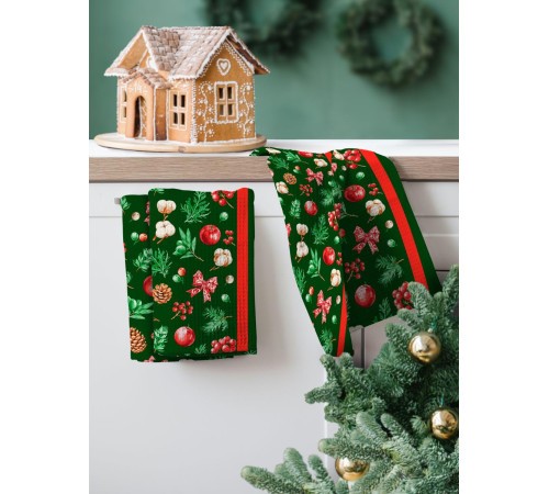 60 Полотно вафельное 50 см (Зимнее чудо) вид 1